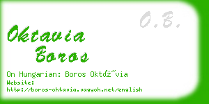 oktavia boros business card